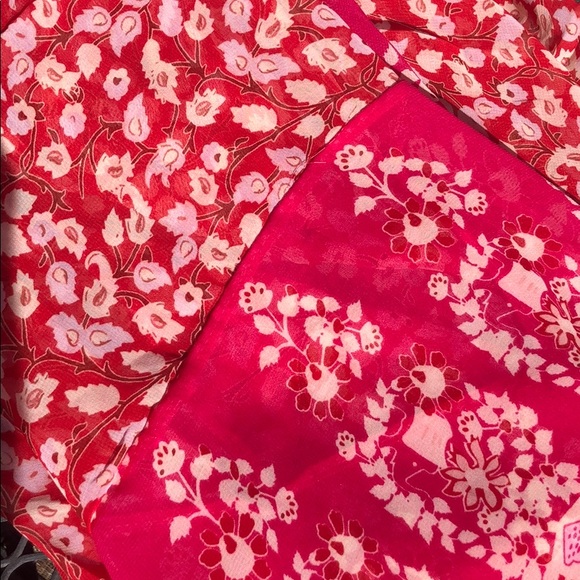 Pink Floral Boho Kimono Duster Coverup Robe - Picture 5 of 8